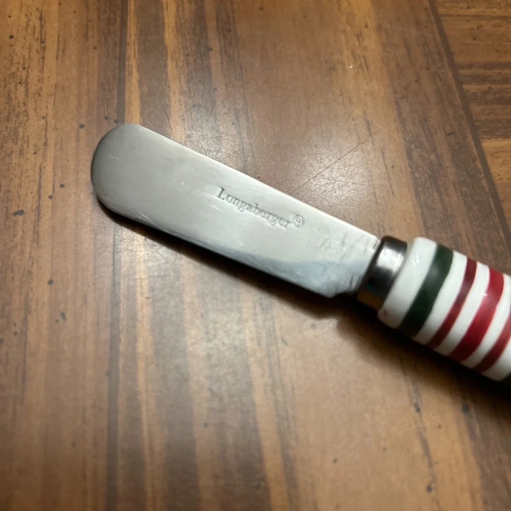 longaberger pottery Christmas Toy Sack With‎ Knife Lided